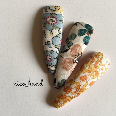 現品3本SET＊リバティ・ヘアピン・ぱっちんピン