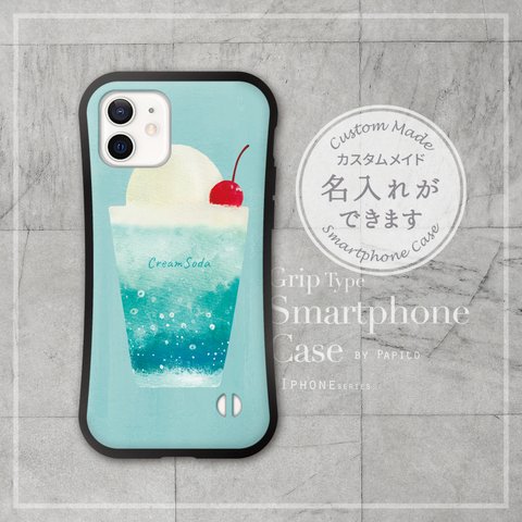 スマホケース　クリームソーダ