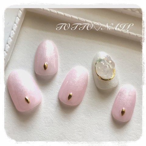 ジェルnail♡ローズクォーツ