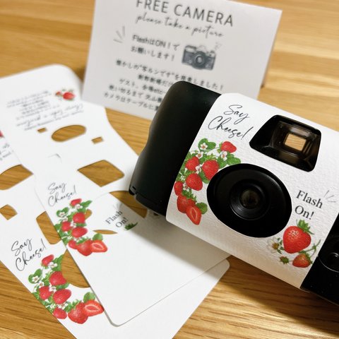 写ルンです インスタントカメラ いちごver. カメラカバー 写ルンですカバー