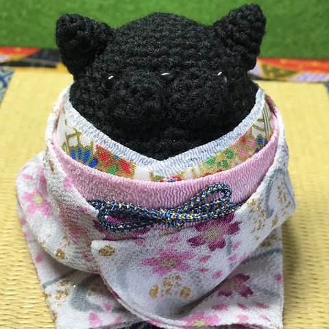 【値下げしました!】和にゃんこ(黒にゃー)