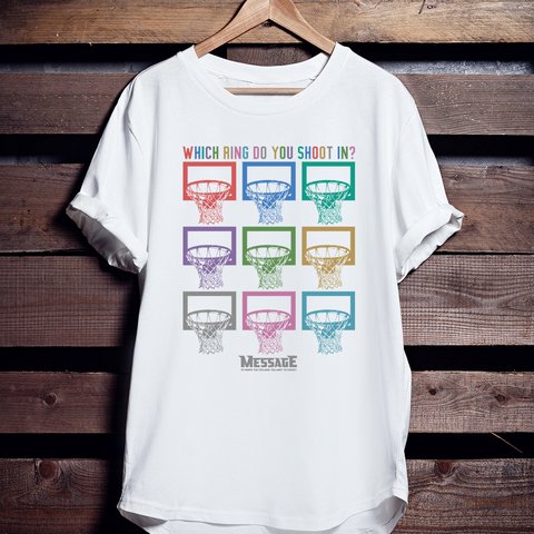 バスケTシャツ「COLORFUL RINGS」