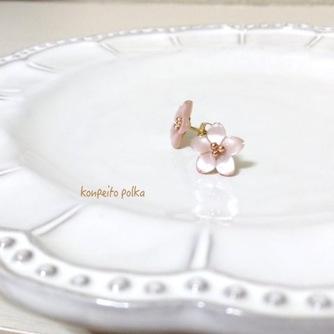 桜ピアス（14kgfピアス）