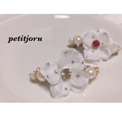 bijou flower barrette