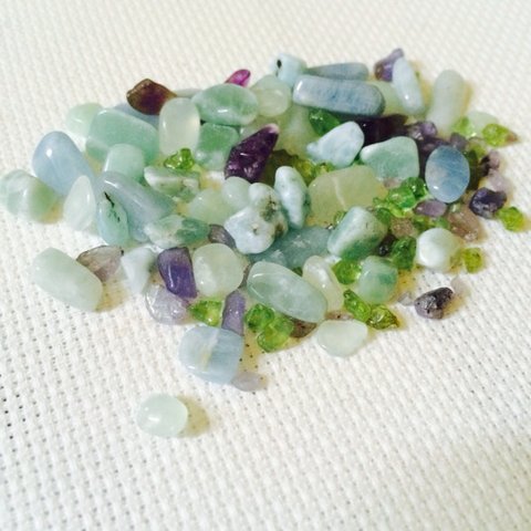 天然石＊寒色mix＊Gemstone＊ブルー＊グリーン＊パープル