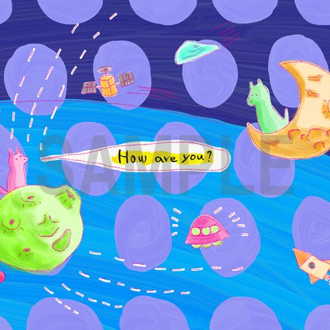 《グリーティングカード》惑星犬