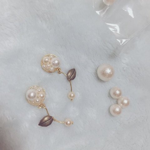 一輪の花ピアス