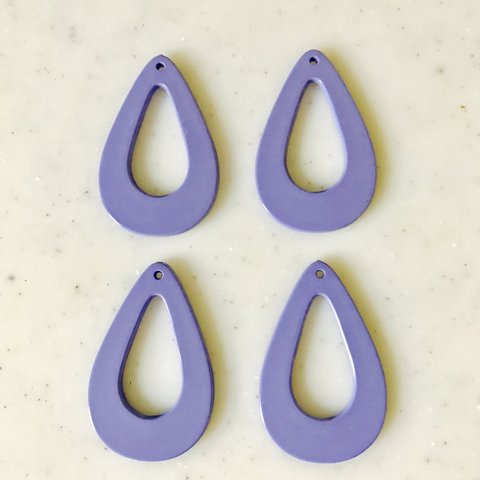 Vintage Lilac Purple Teardrop Pendant Tops 《6715》