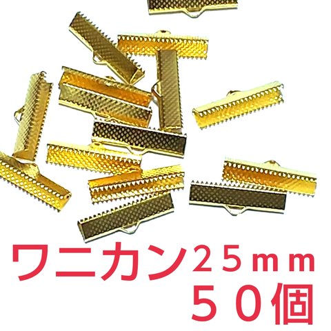 ワニカン　ゴールド　25mm  ５０個