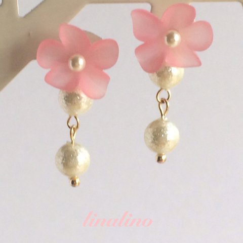 お花の3WAYピアス