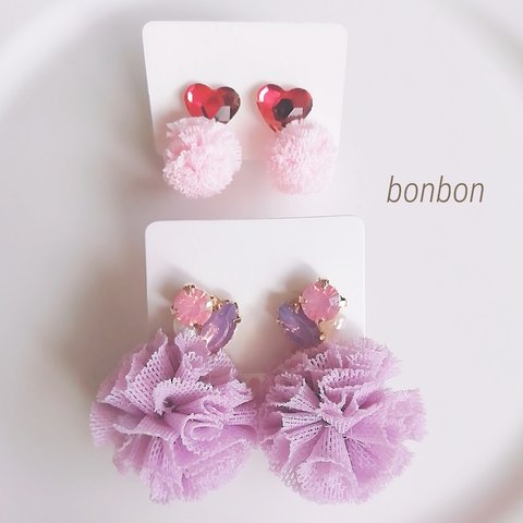 girl&mom ふんわりおそろい♡ピアス*イヤリングNo.5