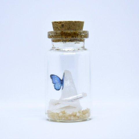 水晶と蝶の小瓶