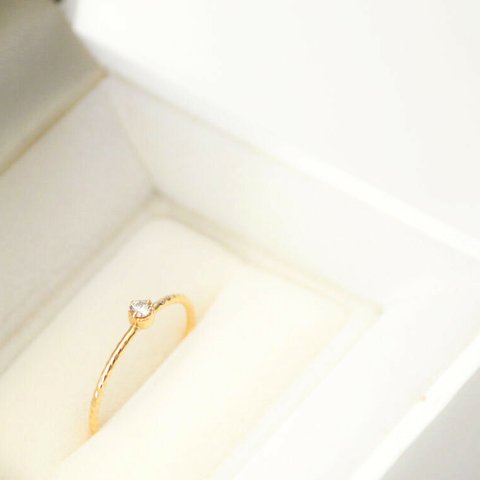 【送料無料】K10 Diamond Ring