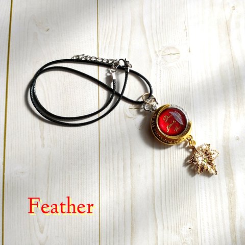 チョーカータイプ　ペンダント　「Flame feather」