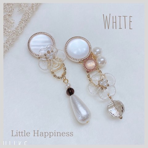 アシンメトリーWhiteFlower❁¨̮