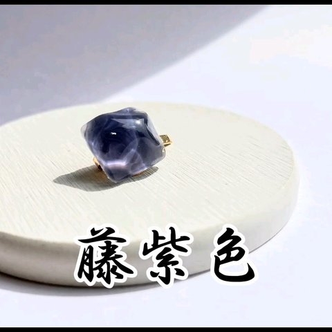 藤紫色の水面ポニーフック / 秋色 / 和風 / レジン