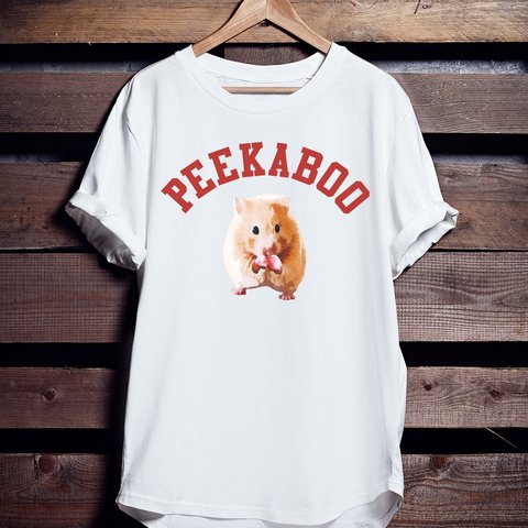 アニマルTシャツ「PEEKABOO HAMSTER」