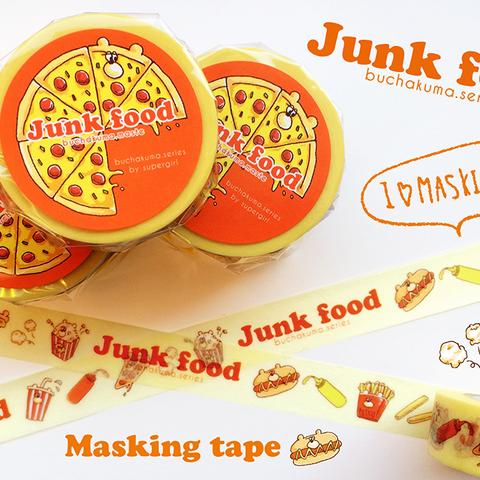 ぶちゃくま。Junk foodマスキングテープ
