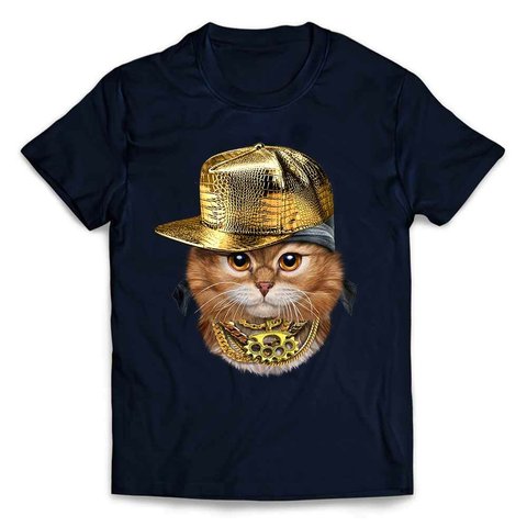 半袖Tシャツ 【三毛猫 オレンジ 猫 ねこ ヒップホップ】 by FOX REPUBLIC