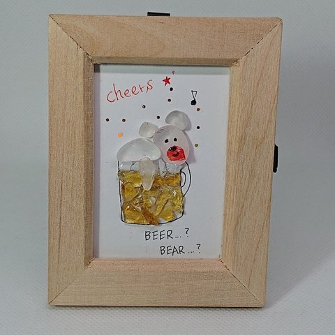 シーグラスアート BEER…?BEAR…?