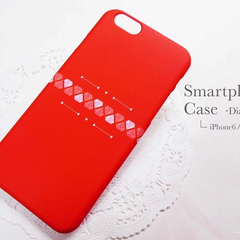 《iPhone6/6sケース》 -Diamond- (red)