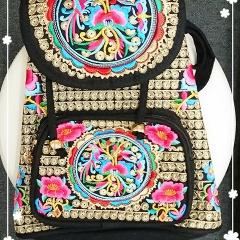 刺繍☆大容量☆リュック