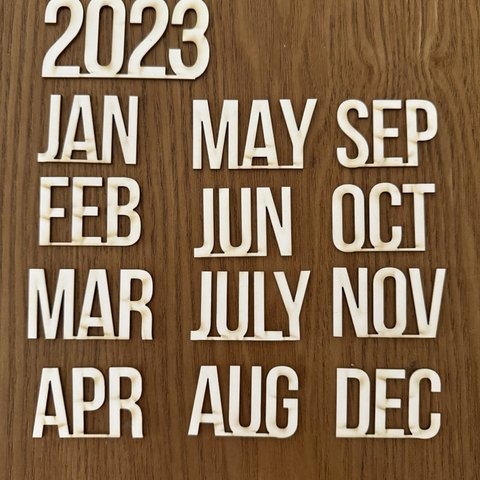 Months of the year 2023(ゴシック)