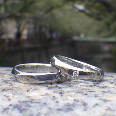 【金属アレルギー対応】 結婚10周年にハフニウムの指輪を・プラチナの結婚指輪を作り替え