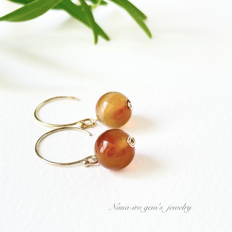 ＊1点もの＊14kgf carnelian pierce