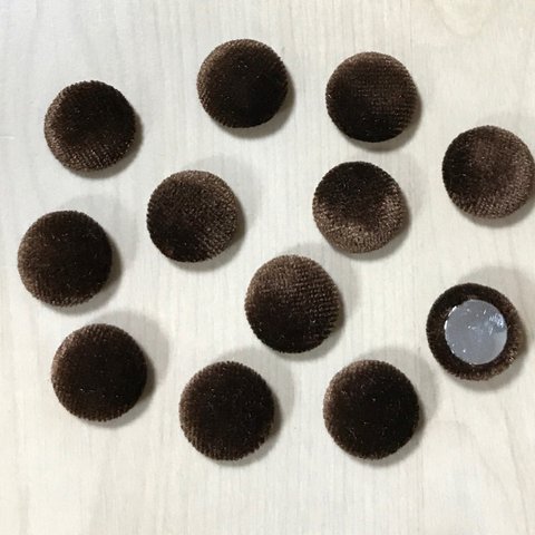 VELOURS BROWN ROUND CABOCHONS PARTS