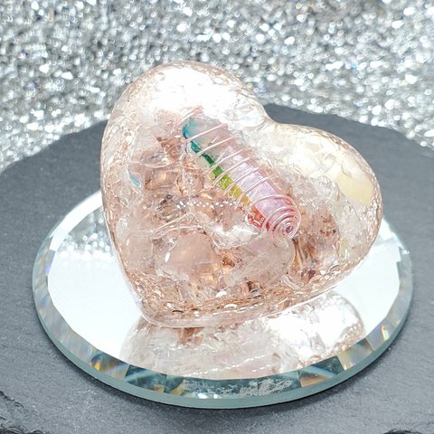 ハート型(大)★水晶のオルゴナイト