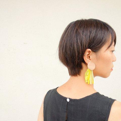 double yarn -Yellow- [ピアス]