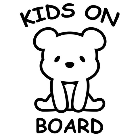 カッティングシート クマ 熊 kids on board キッズ ステッカー