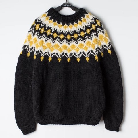 ウール100% 手編み セーター