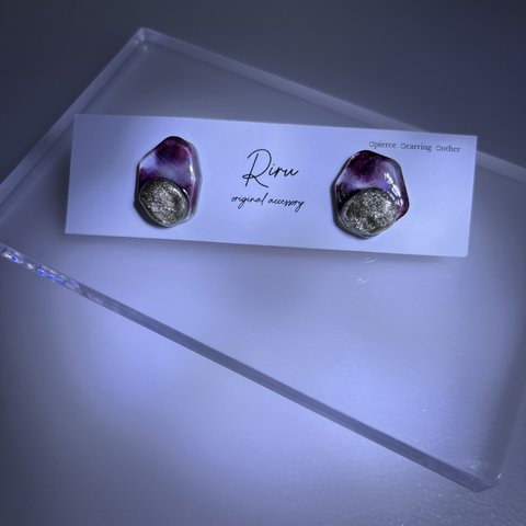 【pierce／earring】depth〈パープル〉