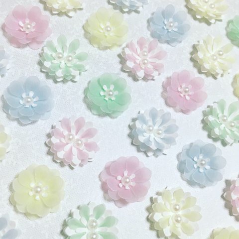 お花シール❁︎40枚❁︎candy pastel