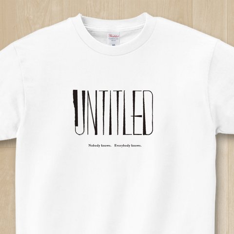 無題untitled_B【7.4oz 厚手生地 ホワイト Tシャツ メンズ レディース】