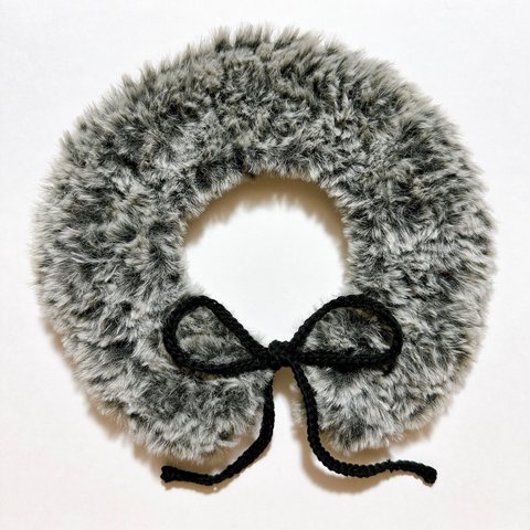 fur bib / black  ファー スタイ 男の子 女の子 ファースタイ   オシャレ つけ襟 スヌード マフラー 