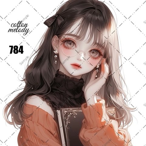 original sticker « no.784 »     //     人物ステッカー オリジナルステッカー