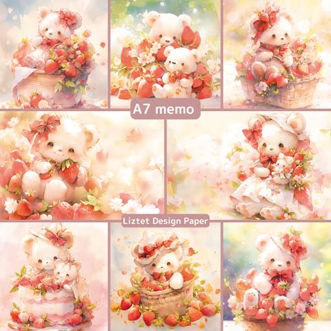 #5 LizBear / A7 Designpaper Memo / 8種類 240枚set