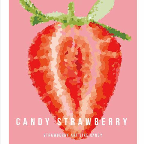 Candy strawberry　イラスト　ポスター　A4 A3 A2 A1　アートポスター　アート　全作オリジナル　seiで検索新着順　2390