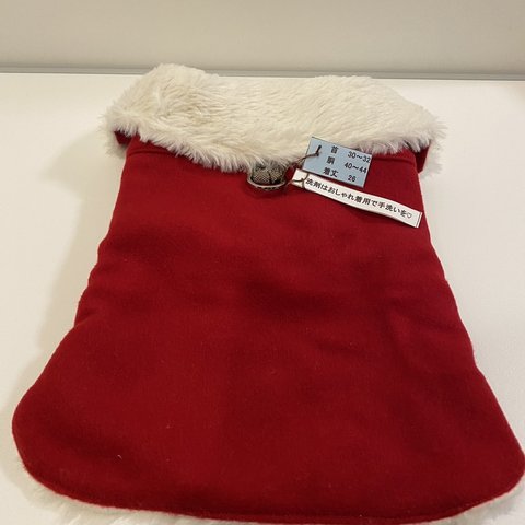 ◆お着替え簡単◆冬のおでかけ犬用コート（赤）
