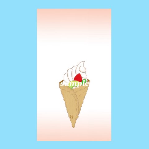 【スマホ壁紙】バニラソフトクリーム