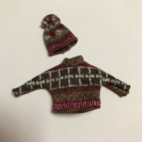 No.3540りかちゃんセーターと帽子のセット