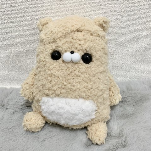 ベージュのくまさん ぬいぐるみ ハンドメイド