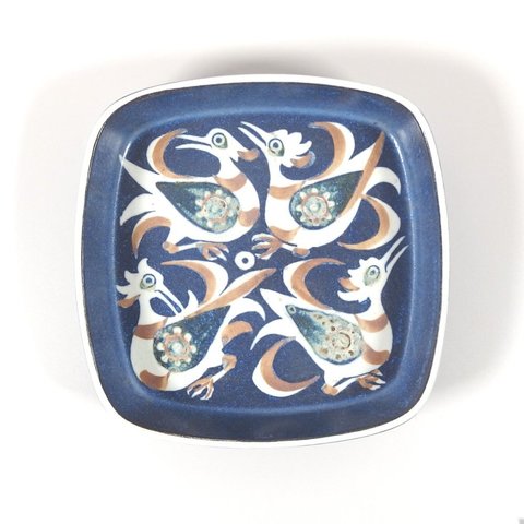 【北欧 デンマーク ヴィンテージ】Royal copenhagen （ロイヤルコペンハーゲン） Baca （バッカ） plate bird 2883 NT