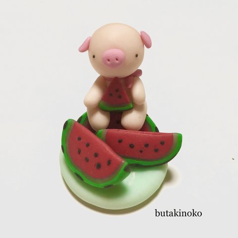 ■スイカとぶたさん🍉　