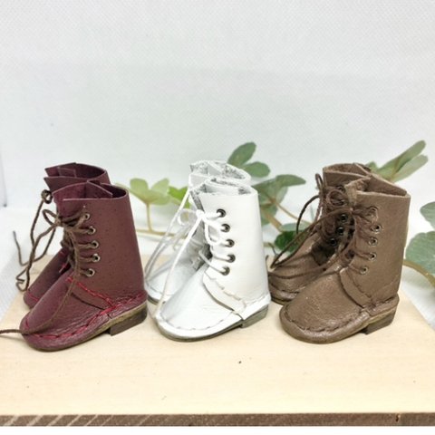 森き　編み上げブーツ　一足　miniature  boots.