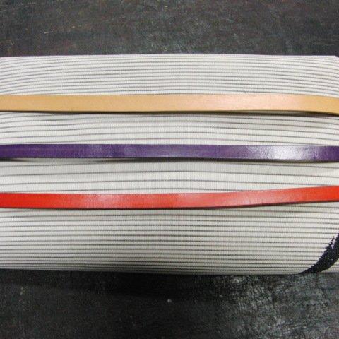 帯締めベルト(紫/赤のうち1本)本革11mm幅 着物浴衣に市販の帯留め使用も可能
