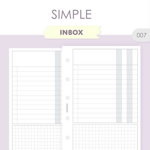 《007-M5～A5》 インボックス inbox to do リスト システム手帳リフィル